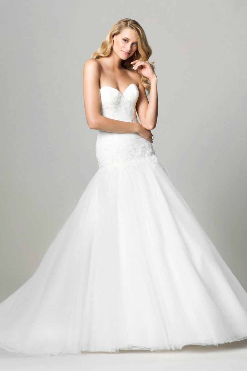 column style wedding dress