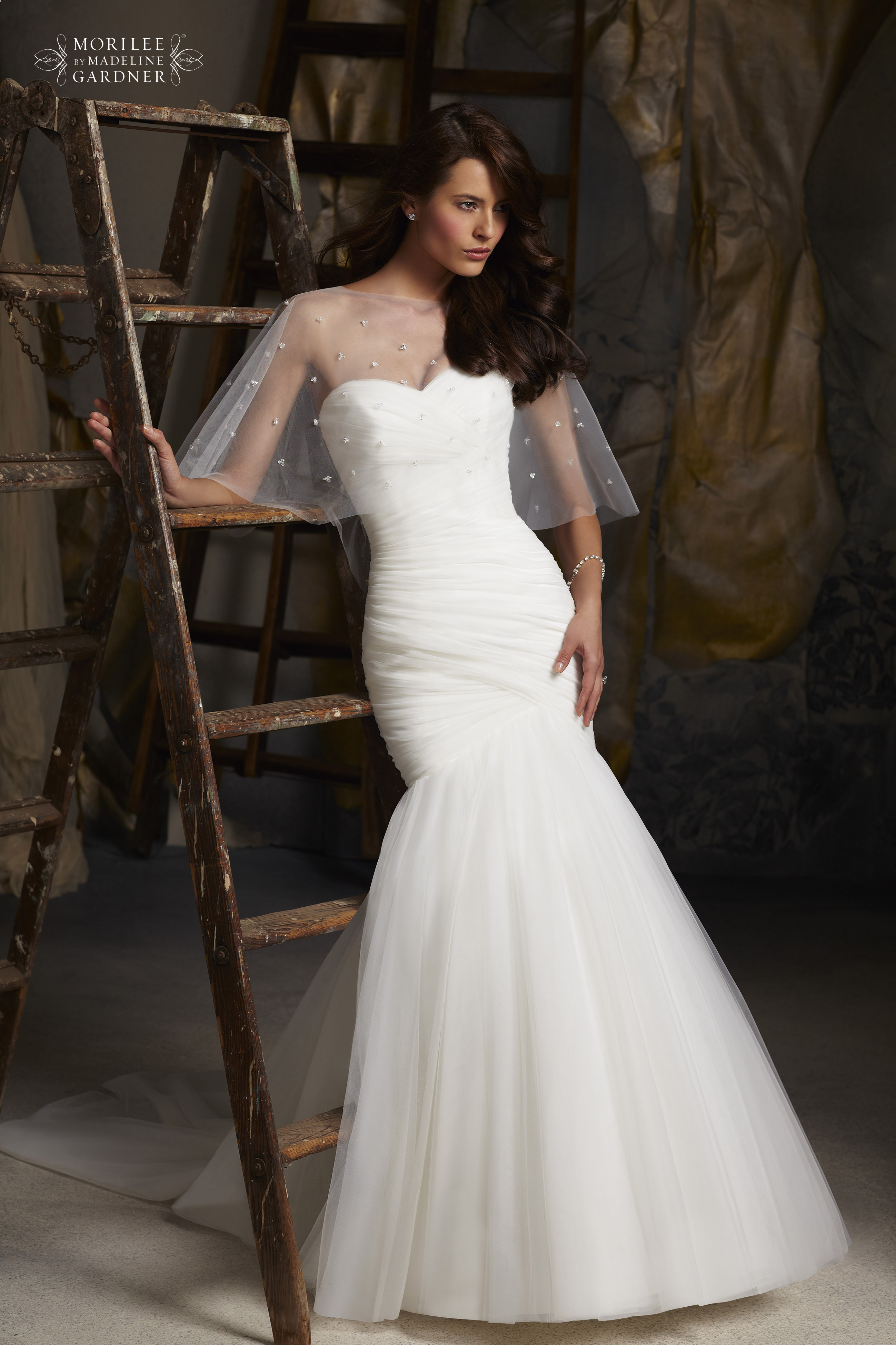 Mori Lee 5108 Ruched Fit And Flare Strapless Plus Size